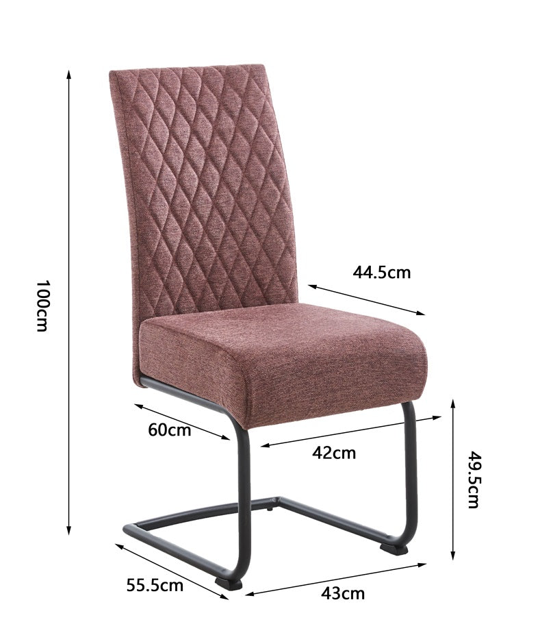 Luxuriöse Esszimmer Stühle 2er Set - Komfortable Essstühle mit Rautenmuster - Möbelmeister M&M