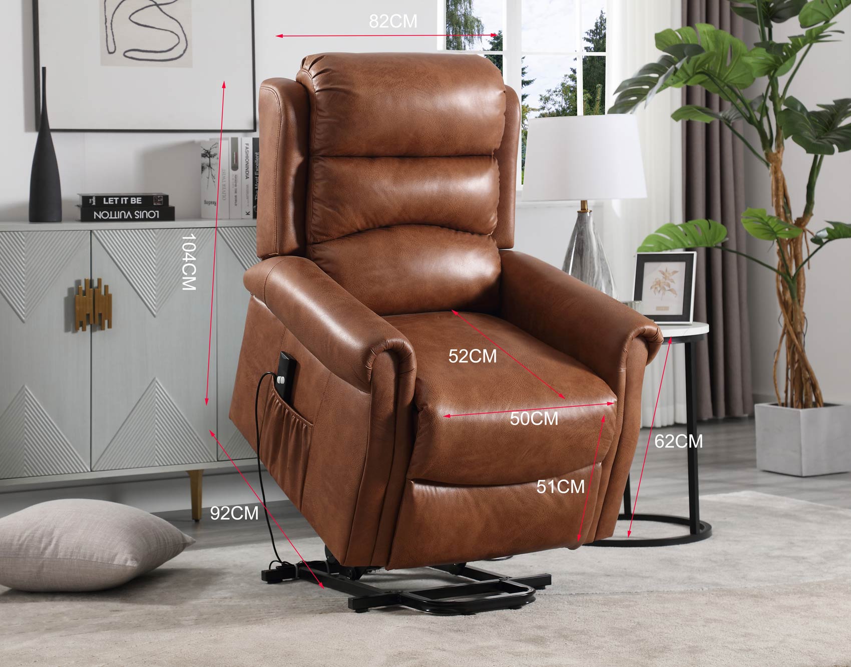 Exklusiver Chesterfield Relax Sessel mit Schlaffunktion – Eleganter Ledersessel in Braun - Möbelmeister M&M