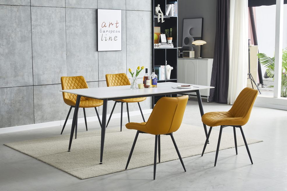 Moderne Stühle mit Diamantmuster im 4er Set - Stil und Komfort für Esszimmer und Home Office - Möbelmeister M&M