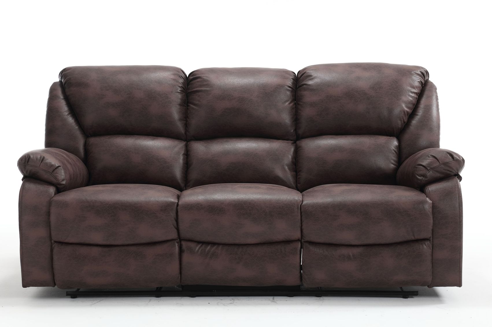 3-teiliges Ledersofa Set in Schwarz | Klassische Eleganz für Ihr Wohnzimmer - Möbelmeister M&M