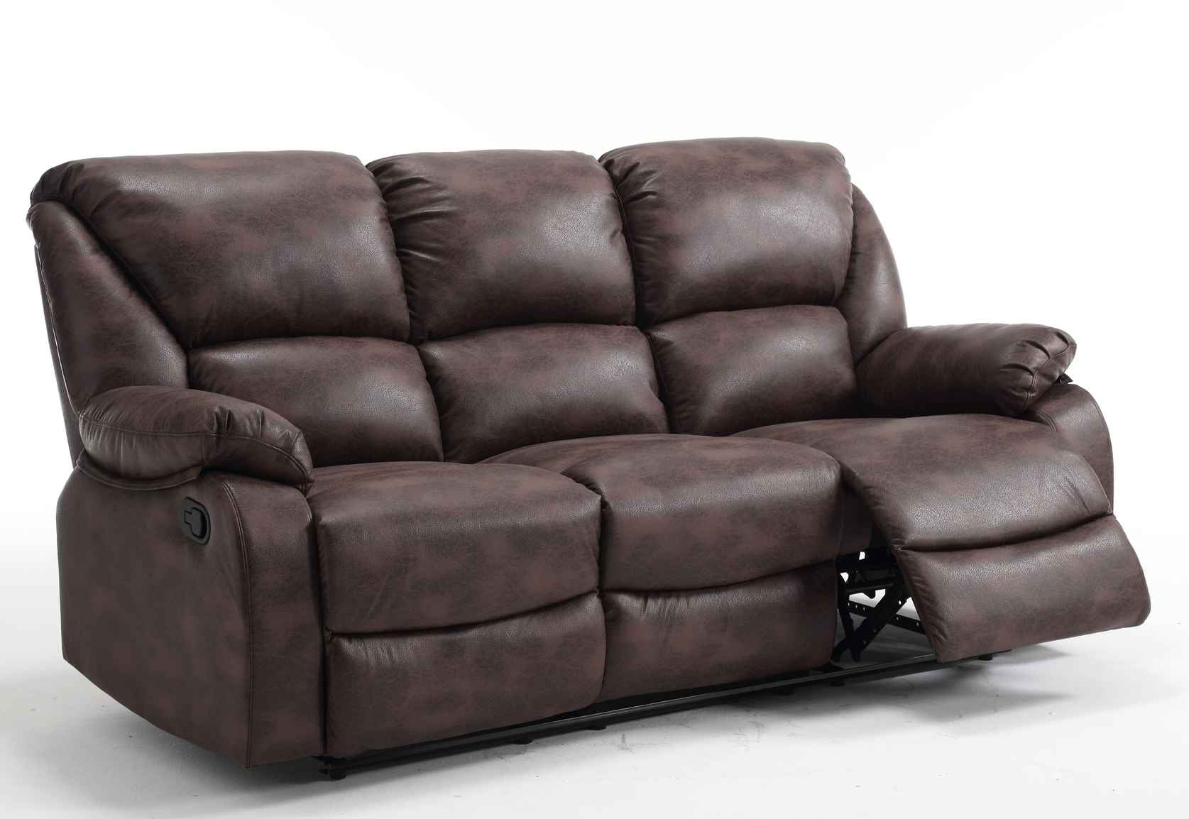 3-teiliges Ledersofa Set in Schwarz | Klassische Eleganz für Ihr Wohnzimmer - Möbelmeister M&M