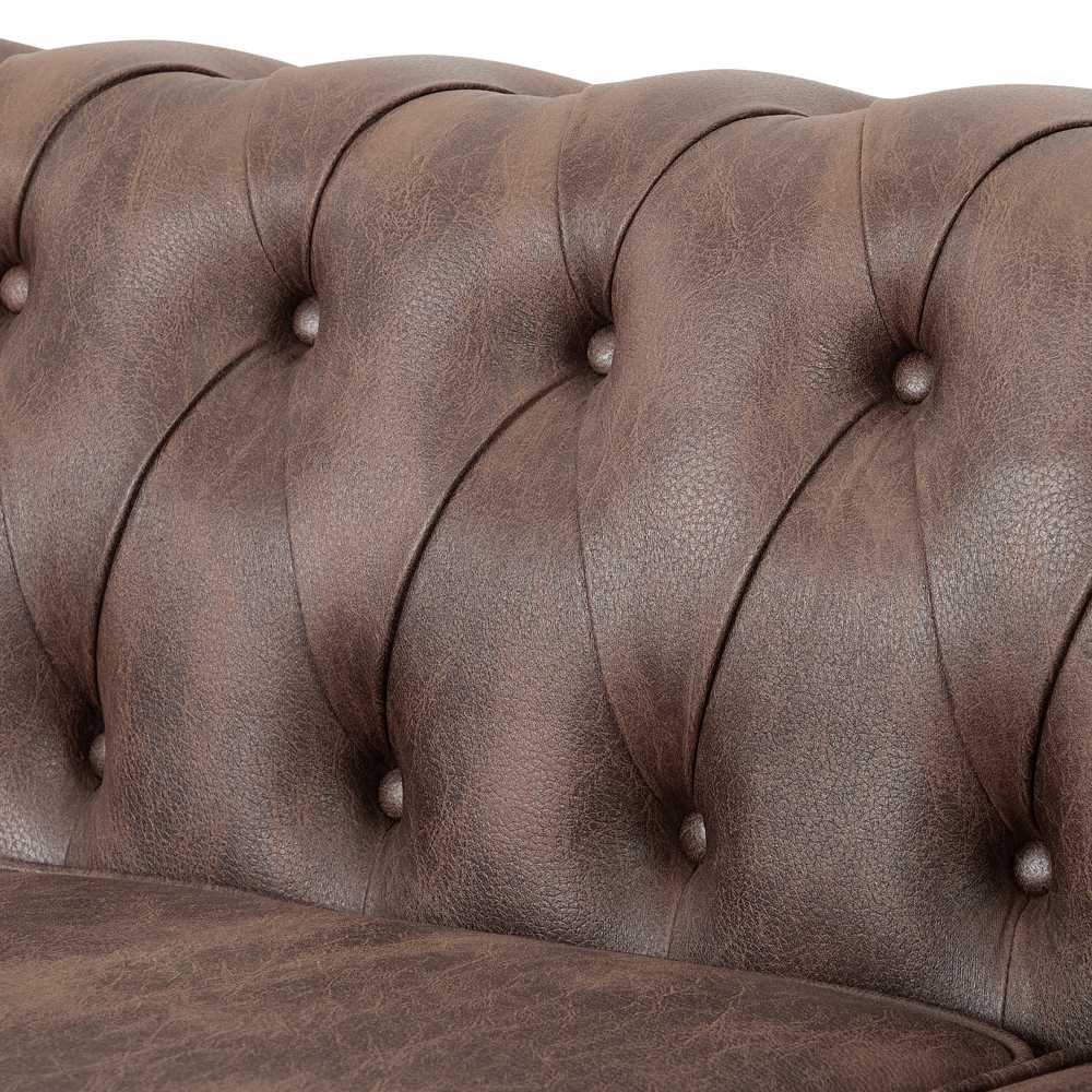 Chesterfield Sofa Set 3 teilig in Braun - Möbelmeister M&M