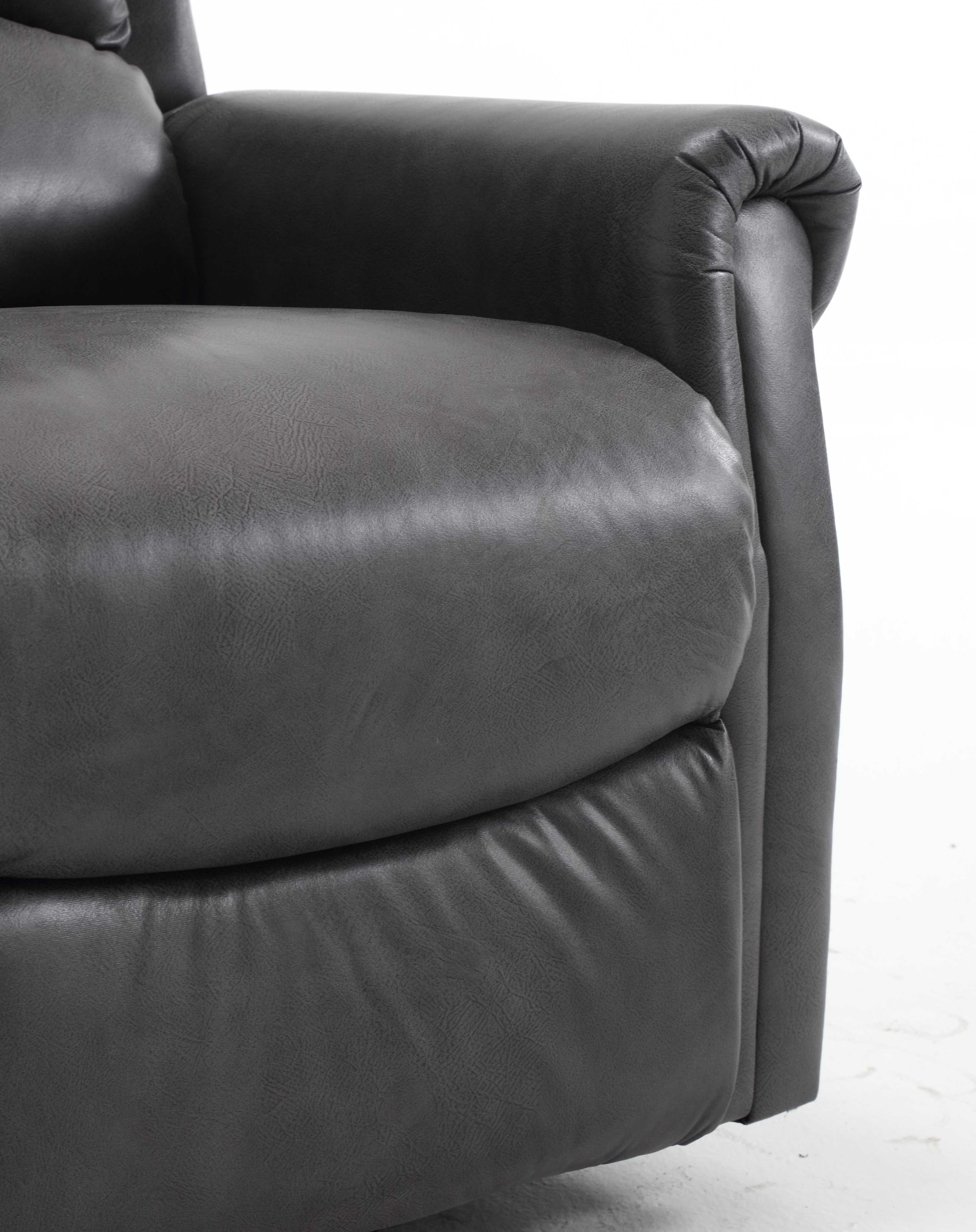 Chesterfield Sessel mit Liegefunktion in Schwarz - Möbelmeister M&M