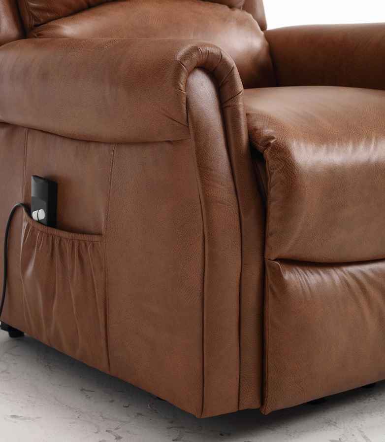 Exklusiver Chesterfield Relax Sessel mit Schlaffunktion – Eleganter Ledersessel in Braun - Möbelmeister M&M