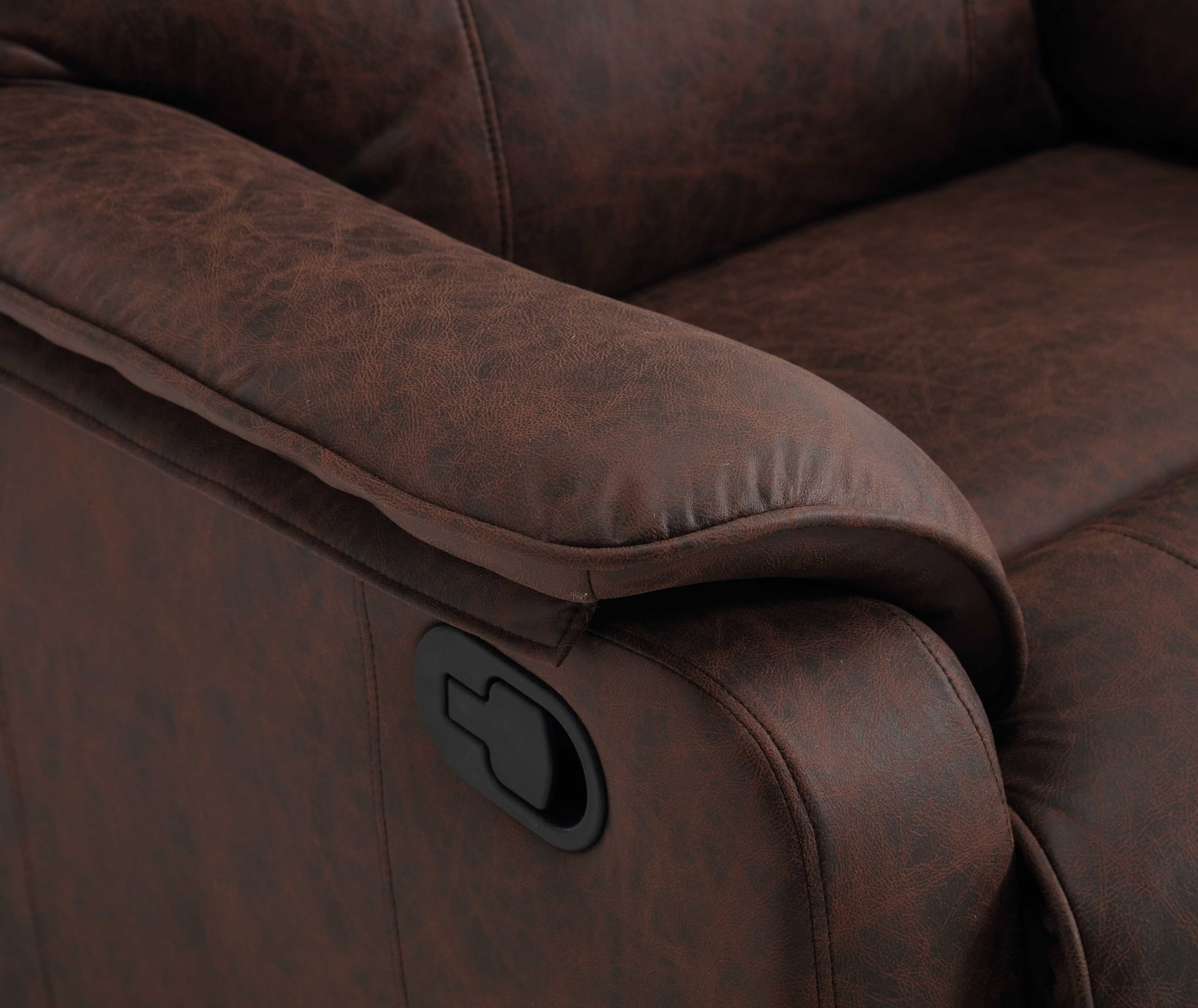 Relax Sessel mit Schlaffunktion und Chesterfield-Design, Braun - Möbelmeister M&M