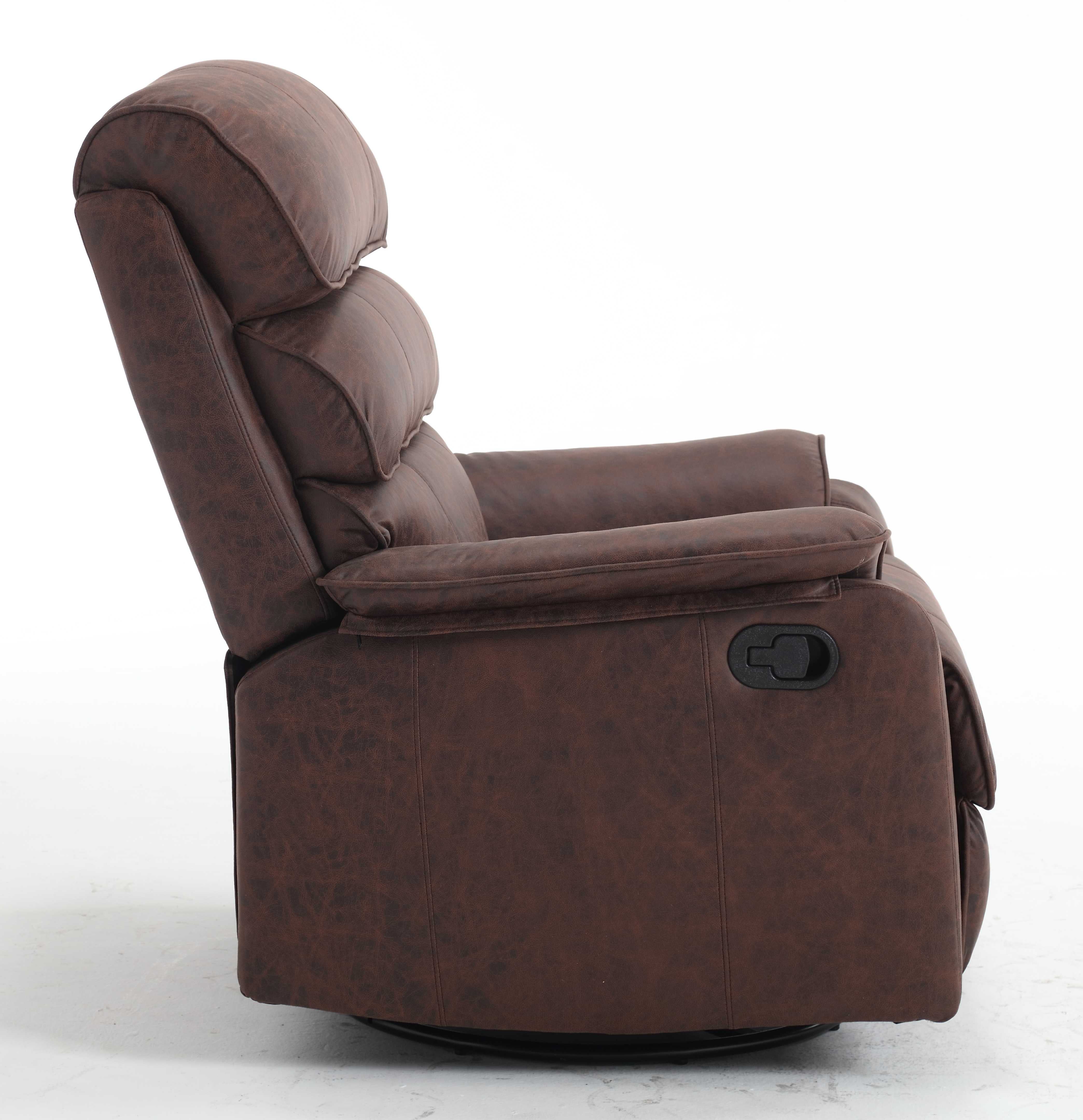 Relax Sessel mit Schlaffunktion und Chesterfield-Design, Braun - Möbelmeister M&M