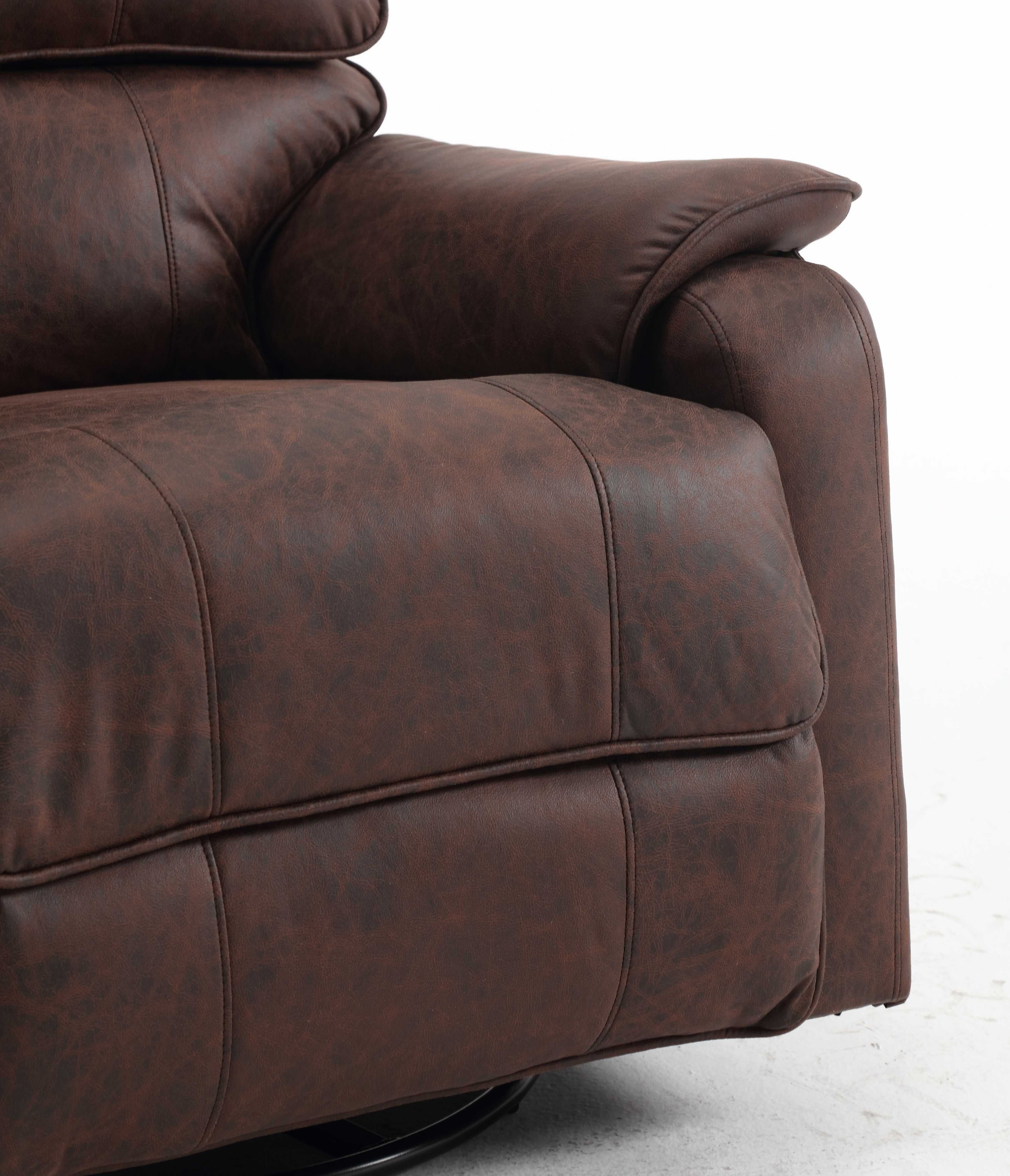 Relax Sessel mit Schlaffunktion und Chesterfield-Design, Braun - Möbelmeister M&M