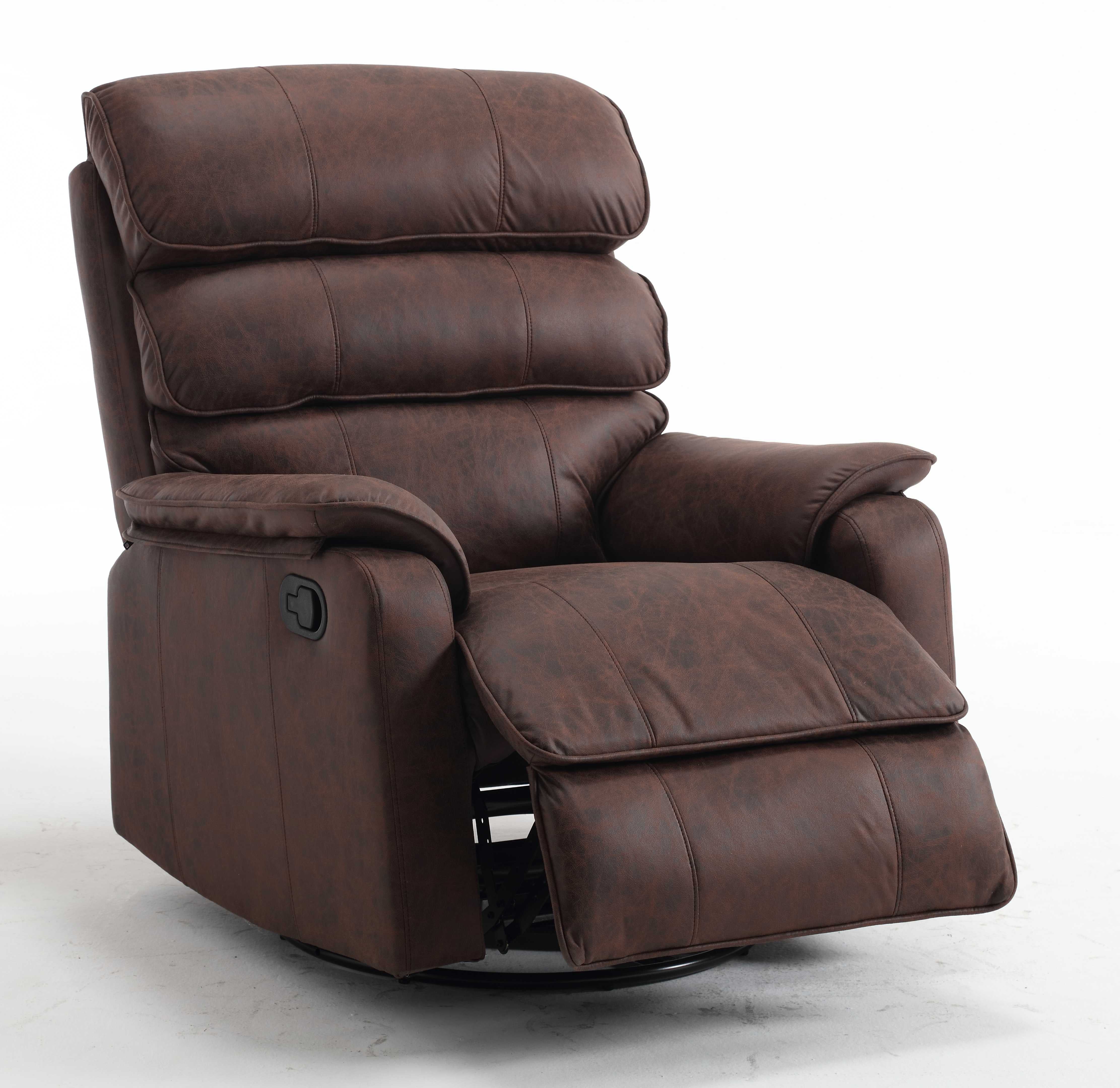 Relax Sessel mit Schlaffunktion und Chesterfield-Design, Braun - Möbelmeister M&M