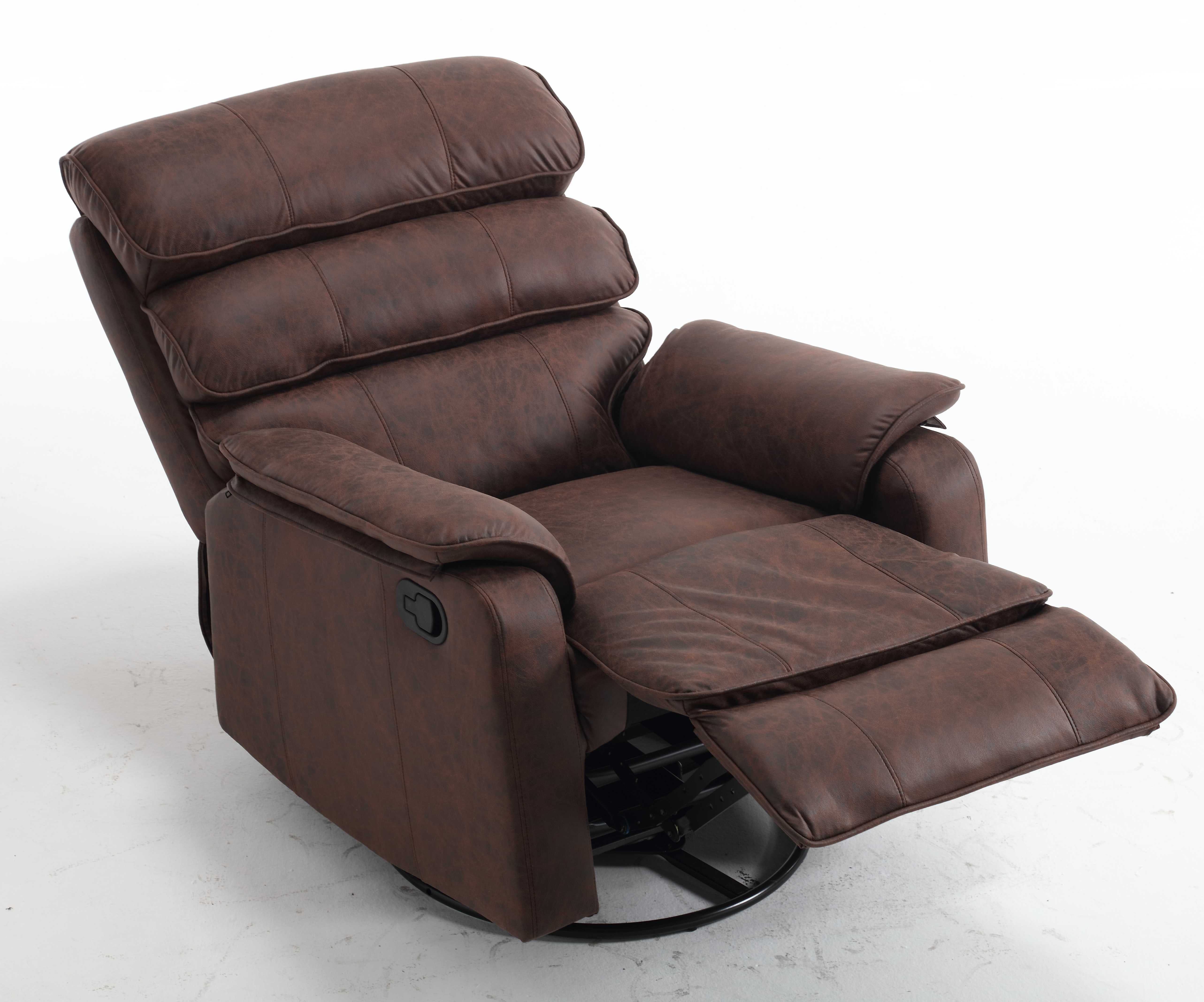 Relax Sessel mit Schlaffunktion und Chesterfield-Design, Braun - Möbelmeister M&M