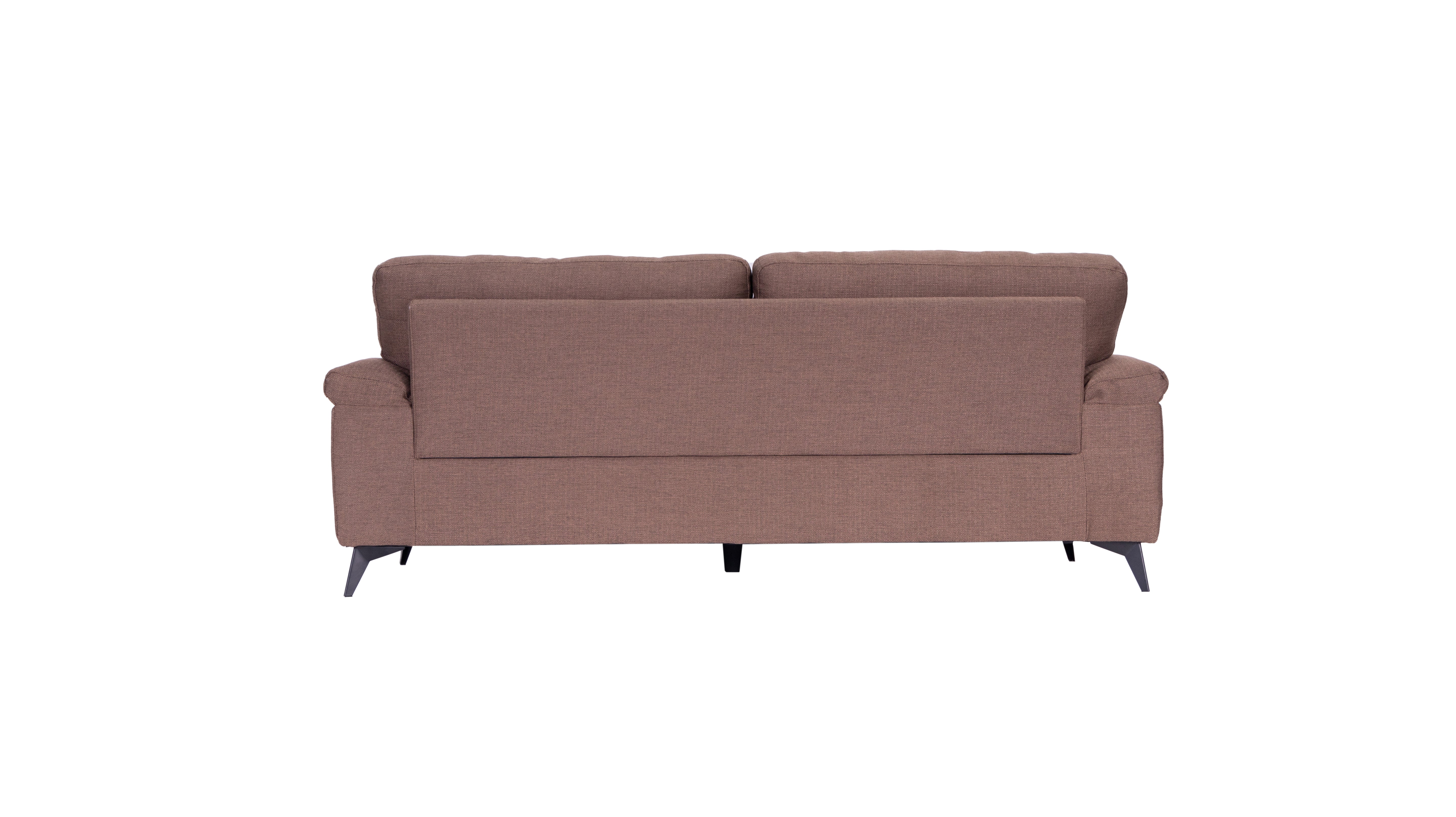 Modernes 3er-Sofa-Set in Grau und Weiß aus weichem Stoff mit Steppung und konischen Beinen, erhältlich als 3-Teiler und 6-Sitzer.”