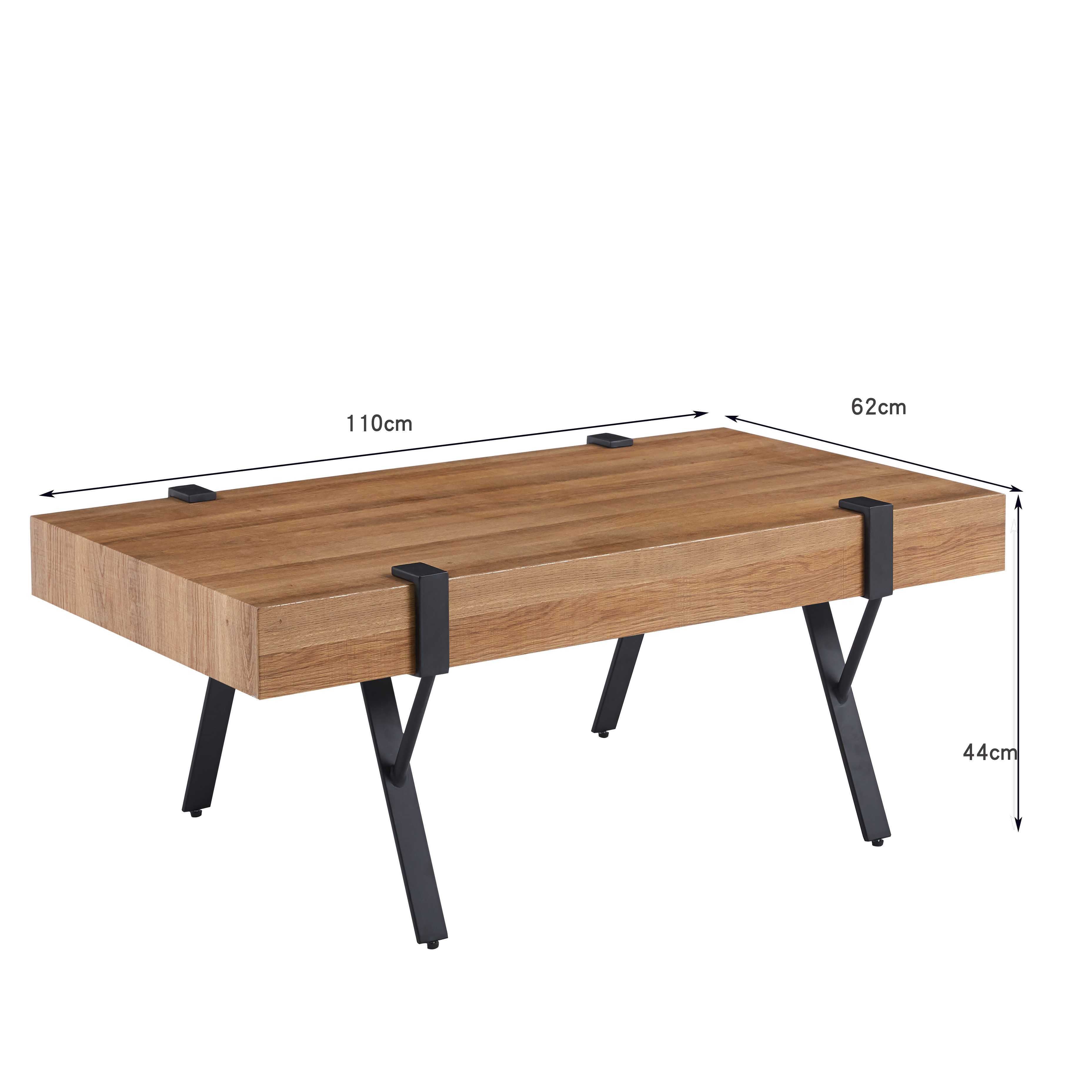 Moderner Couchtisch aus Marmor, Metall und Holz – 110x60x43cm - Möbelmeister M&M