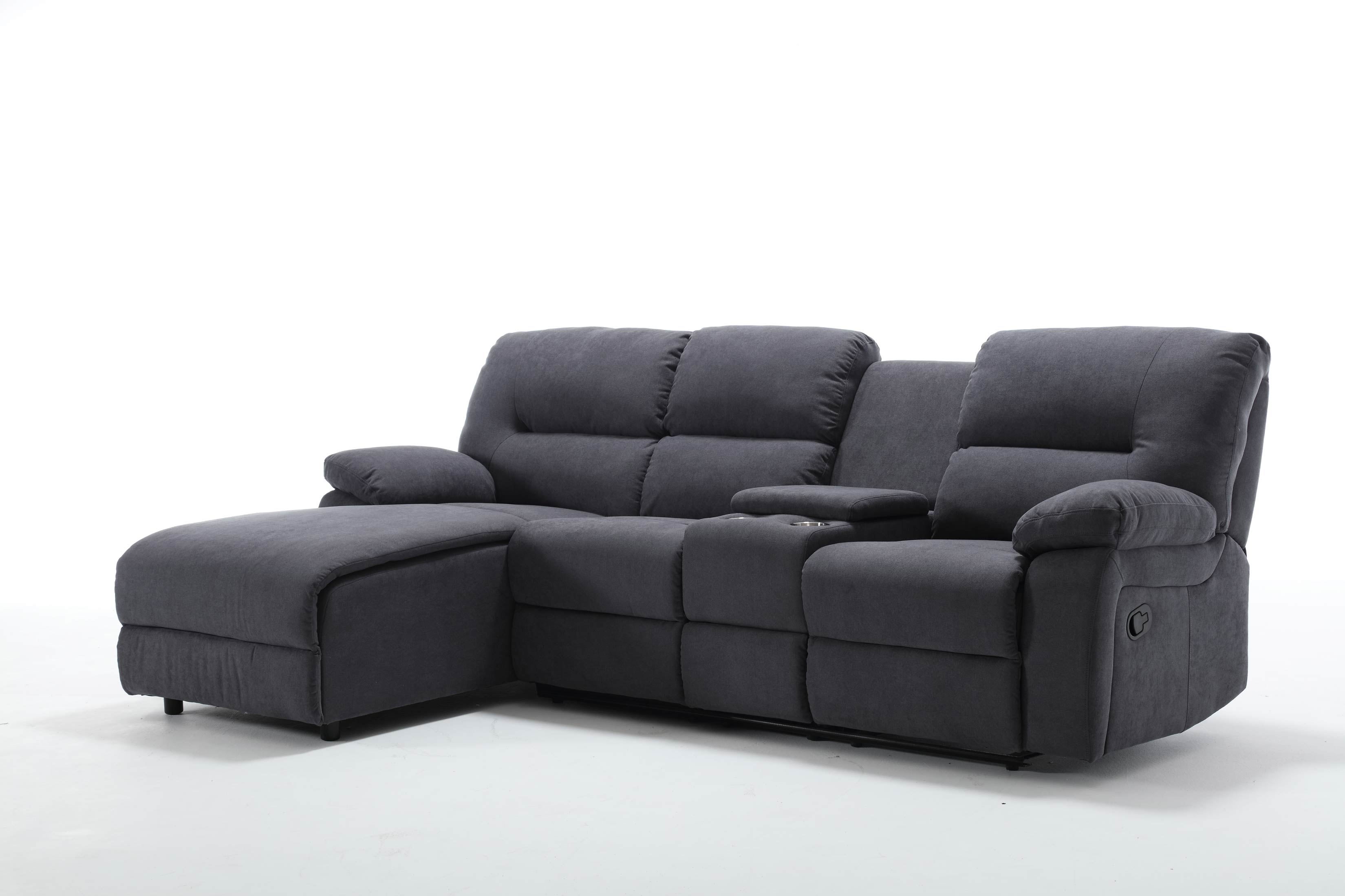 Moderne Ecksofa Couch mit Chaiselongue in Dunkel-Blau | Komfort und Stil für Ihr Wohnzimmer - Möbelmeister M&M