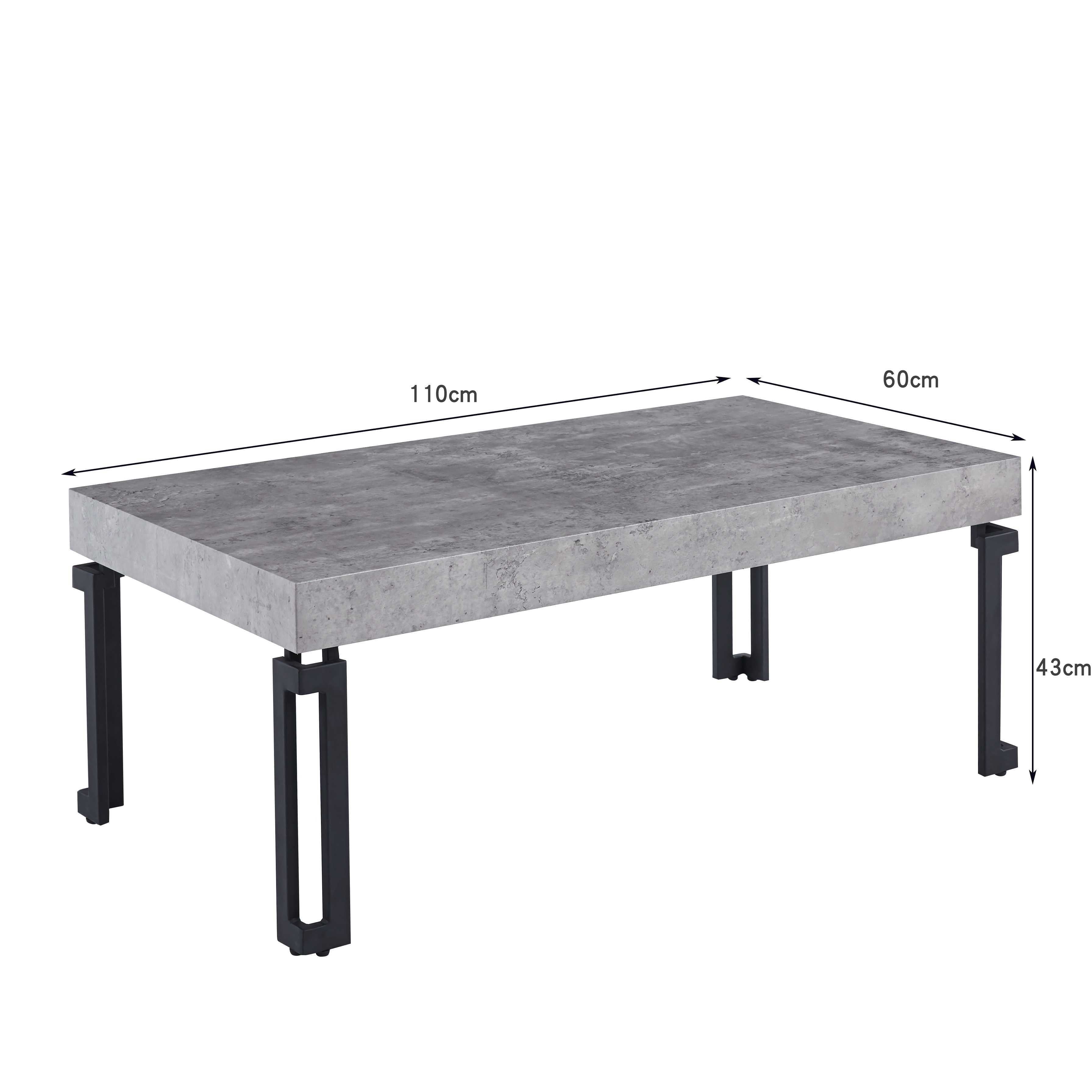 Moderner Couchtisch aus Marmor, Metall und Holz – 110x60x42.5cm - Möbelmeister M&M