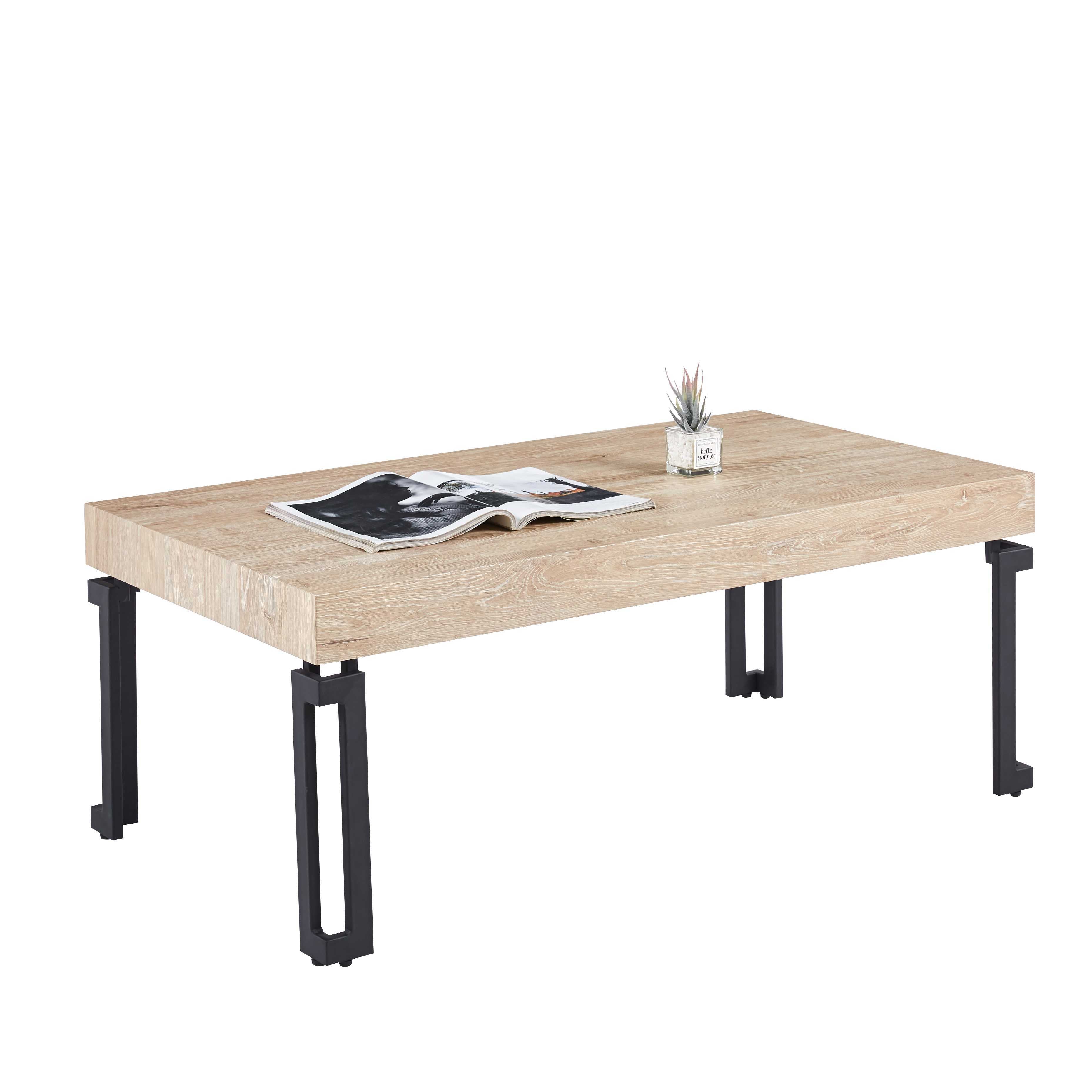 Moderner Couchtisch aus Marmor, Metall und Holz – 110x60x42.5cm - Möbelmeister M&M