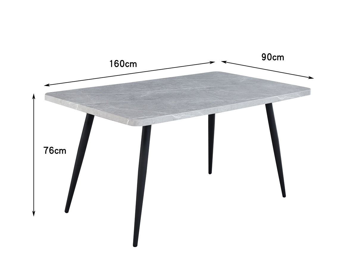 Holztisch 160 cm mit stabilen Metallbeinen - Möbelmeister M&M