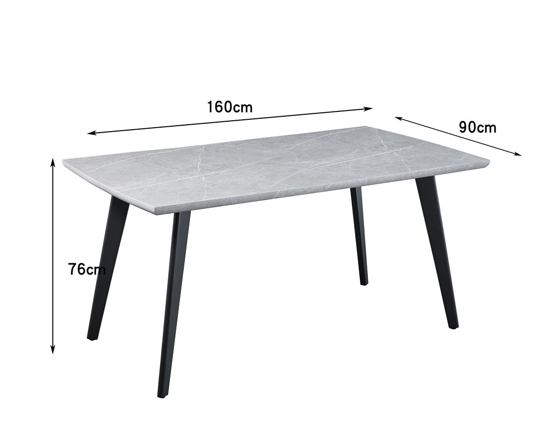 Moderner 160 cm langer Esstisch aus Holz und Metall - Rustikaler Charme - Möbelmeister M&M