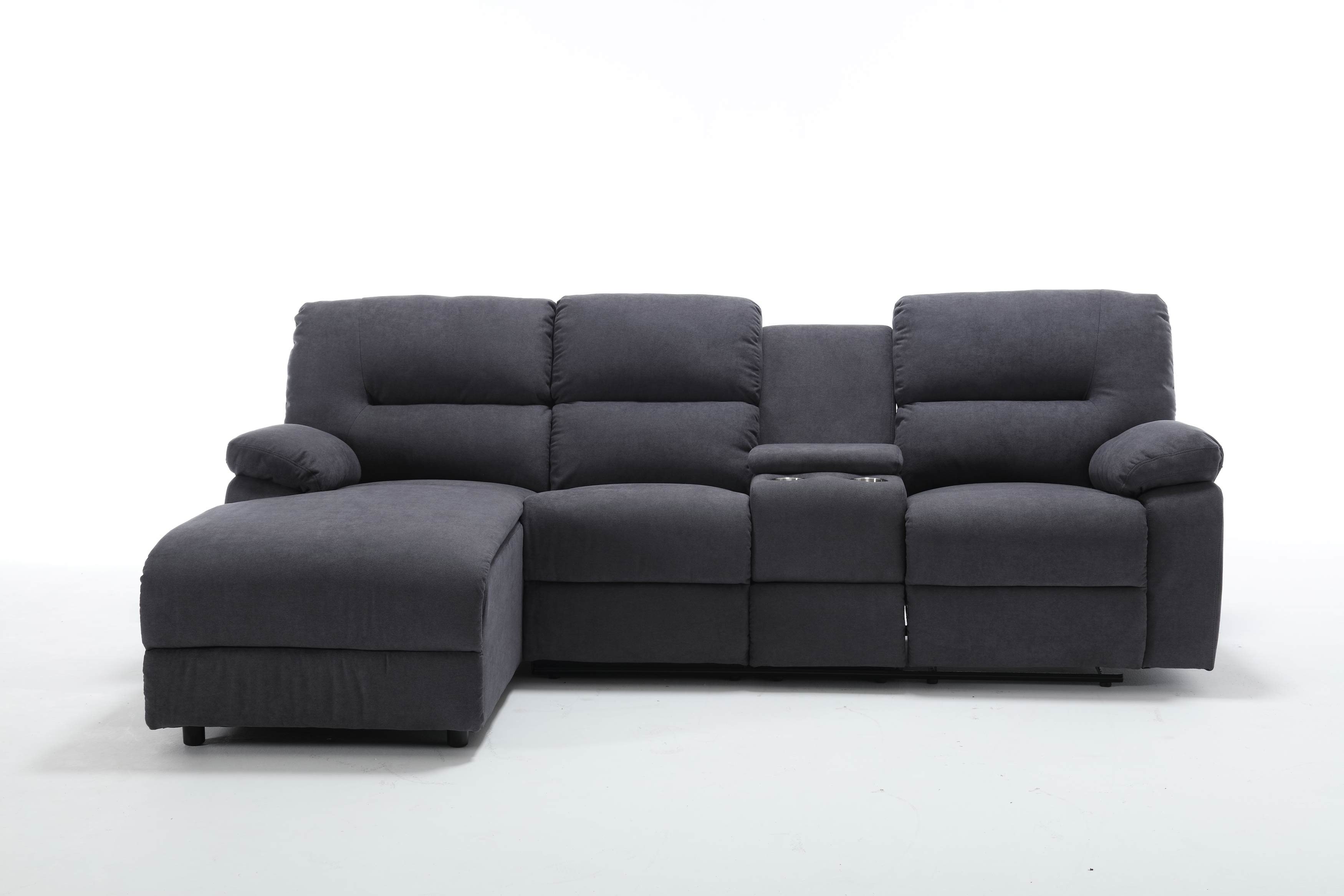 Moderne Ecksofa Couch mit Chaiselongue in Dunkel-Blau | Komfort und Stil für Ihr Wohnzimmer - Möbelmeister M&M