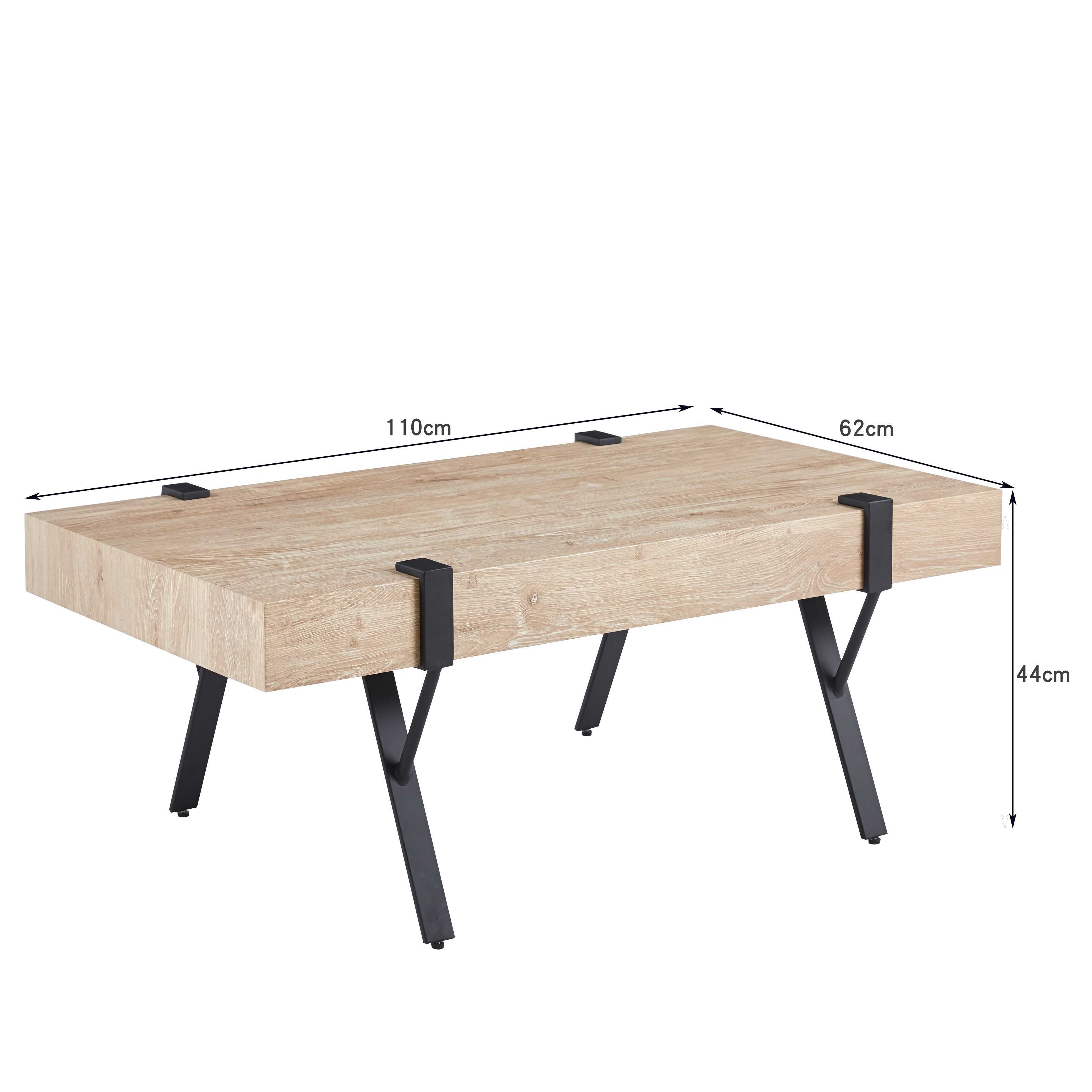 Moderner Couchtisch aus Marmor, Metall und Holz – 110x60x43cm - Möbelmeister M&M