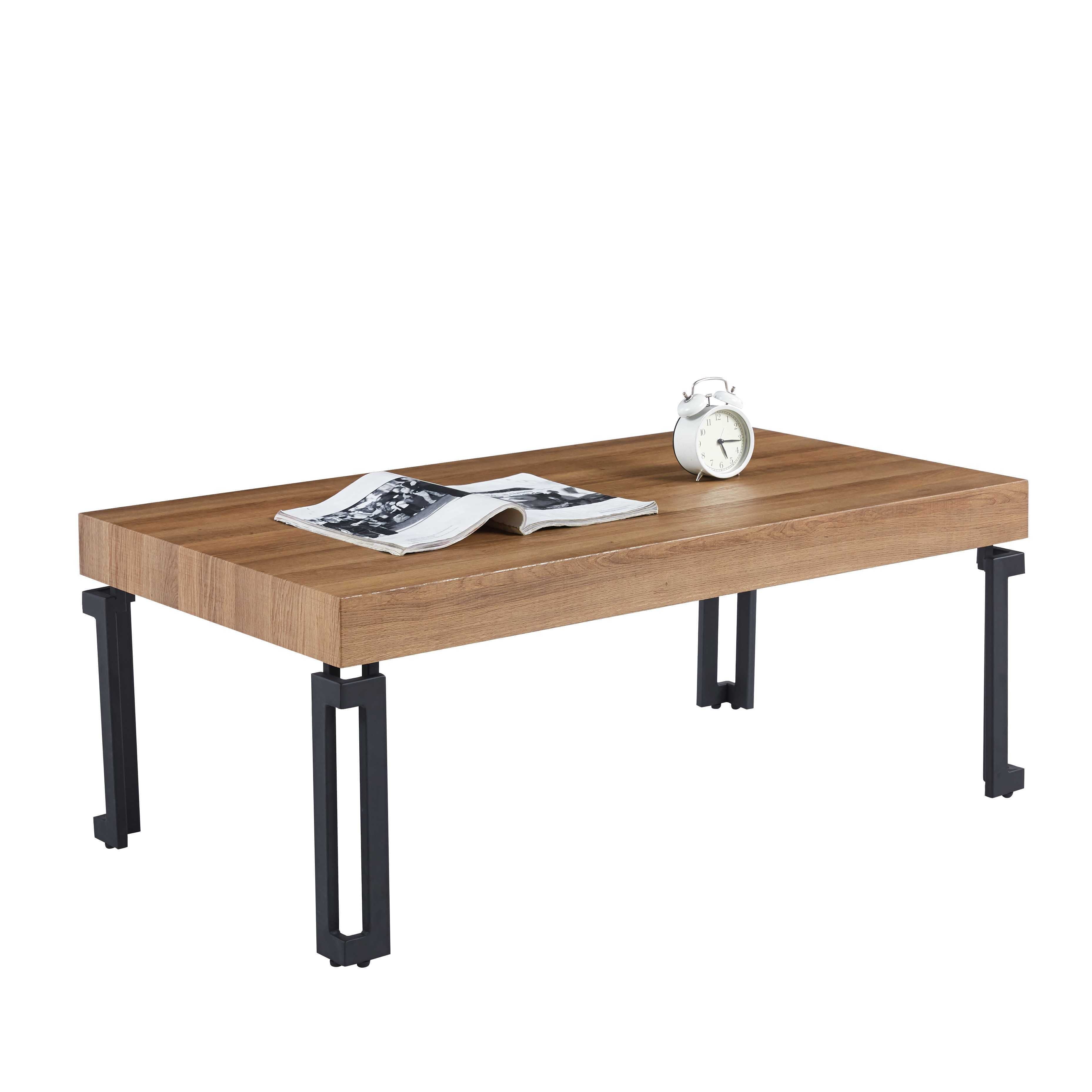 Moderner Couchtisch aus Marmor, Metall und Holz – 110x60x42.5cm - Möbelmeister M&M