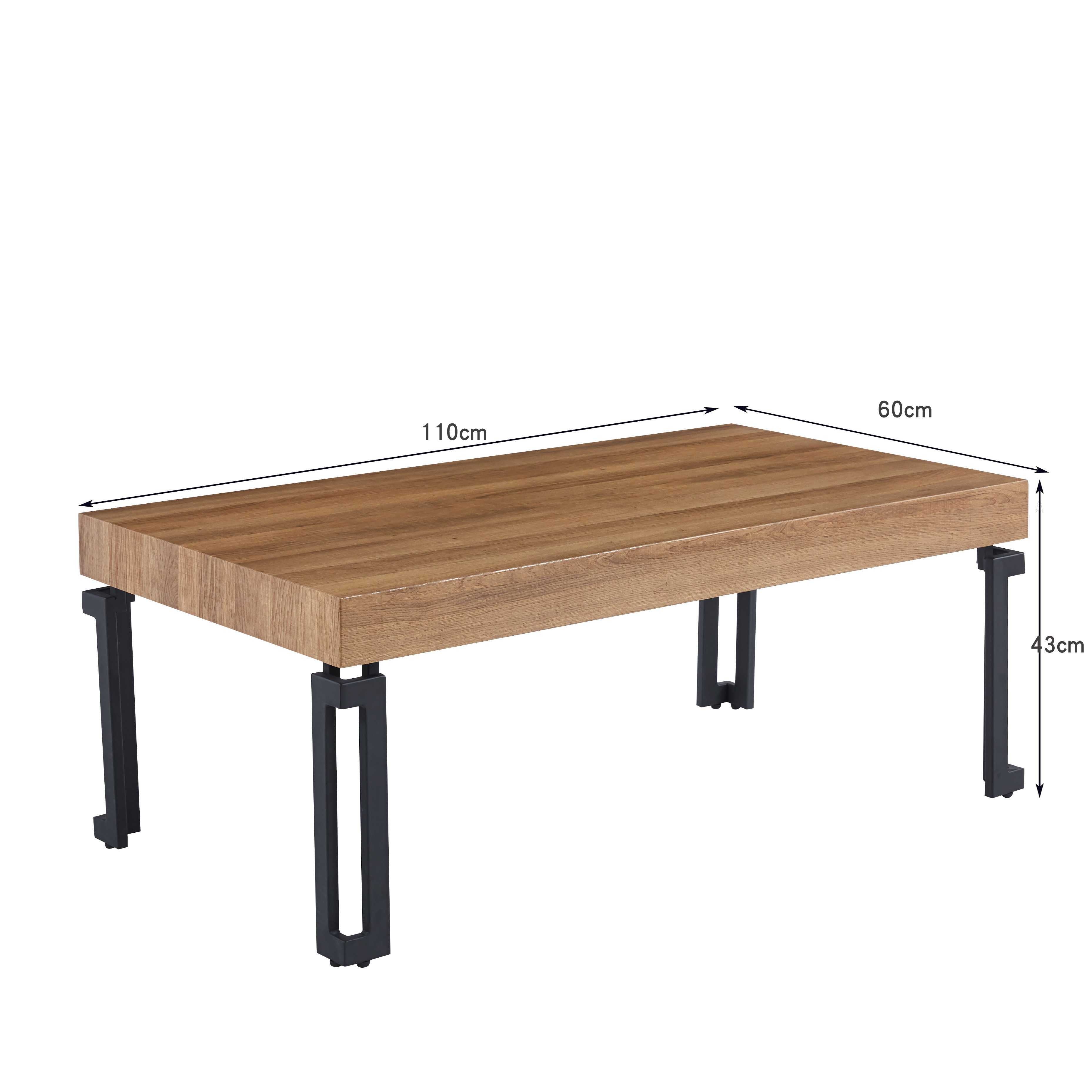 Moderner Couchtisch aus Marmor, Metall und Holz – 110x60x42.5cm - Möbelmeister M&M